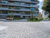 Urban Design in a German City with Clear Sky