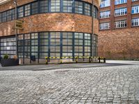 Urban Design in Germany: Brick Building Along the Road