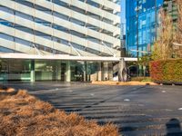 the building is built into the shape of a crosswalk that has a curved, wavy facade