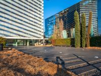 the building is built into the shape of a crosswalk that has a curved, wavy facade