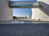 Urban Design: Shadow Cobblestone Road in Lisbon