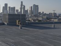 Urban Design: Skyscrapers and Parking Lot in Los Angeles