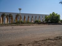 Urban Egypt: Clear Sky, Palm Trees, and Architecture