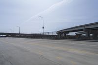 Urban Highway with Motion Blur and Concrete Bridge