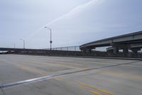 Urban Highway with Motion Blur and Concrete Bridge