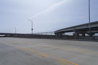Urban Highway with Motion Blur and Concrete Bridge