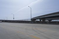 Urban Highway with Motion Blur and Concrete Bridge