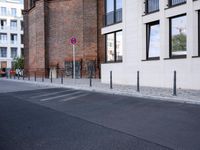 the empty street is shown outside in the photo of the city as it appears to be being closed