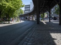 Urban Infrastructure in Berlin: Road with Sunshine and Shadows