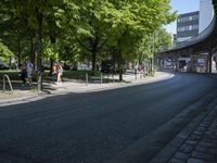 Urban Infrastructure in Berlin: Road with Sunshine and Shadows