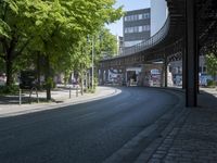 Urban Infrastructure in Berlin: Road with Sunshine and Shadows
