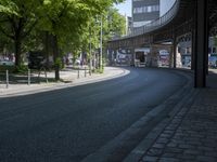 Urban Infrastructure in Berlin: Road with Sunshine and Shadows
