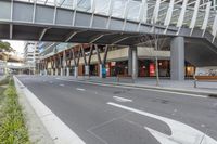 the street is empty and has a sign in front of it on which there is no cars or traffic