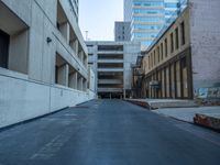 Urban Landscape: Asphalt Roads and Parking Decks in the City