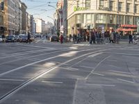 Urban Landscape in Berlin: City Trams and Buildings