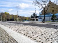 Urban Landscape in Berlin: Street Infrastructure and Tree Vegetation