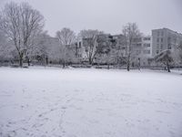 Urban Landscape with Building and Grey Atmosphere