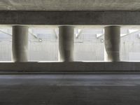 Urban Landscape: A Concrete Bridge and Underpass