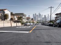 Urban Landscape of Los Angeles: Clear Skies over Asphalt Roads