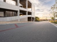 Urban Landscape: Los Angeles Parking Deck under Clear Sky