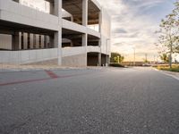 Urban Landscape: Los Angeles Parking Deck under Clear Sky