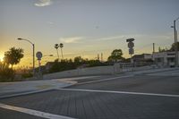 Urban Landscape in Los Angeles on a Sunny Evening