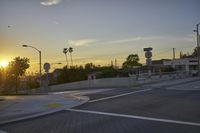 Urban Landscape in Los Angeles on a Sunny Evening