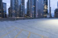 Urban Landscape at Night in Toronto, Canada