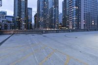 Urban Landscape at Night in Toronto, Canada