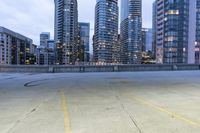 Urban Landscape at Night in Toronto, Canada