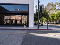 Urban Life in Los Angeles: Asphalt Roads and Modern Stores