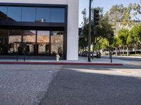 Urban Life in Los Angeles: Asphalt Roads and Modern Stores