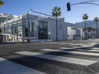 Urban Life in Los Angeles: A Cityscape under Clear Skies