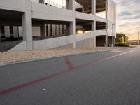 Urban Los Angeles Parking Deck in Clear Sky