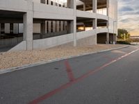 Urban Los Angeles Parking Deck in Clear Sky