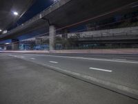 Urban Night Road with Streetlights