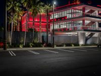 Urban Night Scene in Los Angeles, California