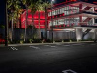 Urban Night Scene in Los Angeles, California