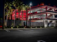 Urban Night Scene in Los Angeles, California