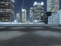 Urban Night: Skyscrapers in a Metropolitan City