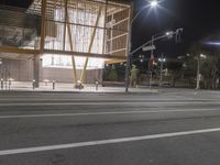 Urban Nightscape in the City with Architectural Structures and Road