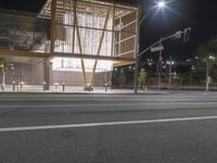 Urban Nightscape in the City with Architectural Structures and Road