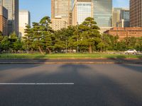 Urban Open Space near Tokyo Central Station: Skyline Views