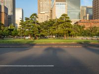 Urban Open Space near Tokyo Central Station: Skyline Views