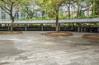 Urban Park in City with Architectural Structures