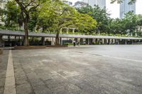 Urban Park in City with Architectural Structures