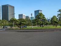 Urban Park in Tokyo: Modern Architecture and Greenery