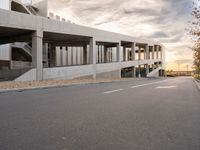 Urban Parking Deck in Los Angeles Under Clear Skies