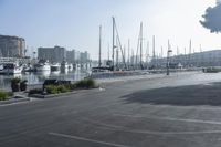 Urban Parking Lot in Downtown Los Angeles