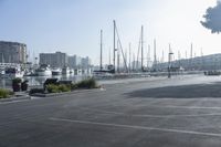 Urban Parking Lot in Downtown Los Angeles